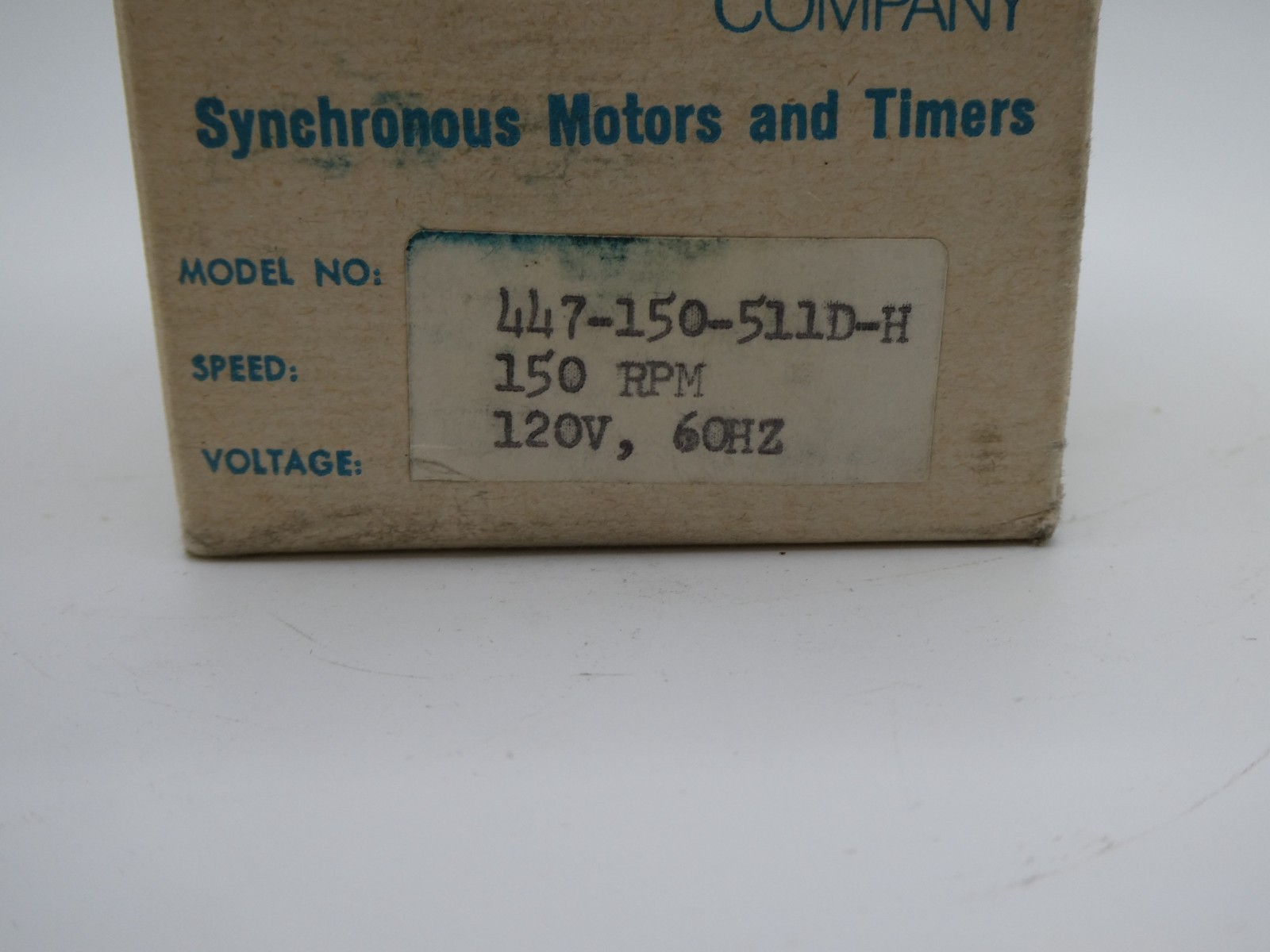 Bristol Saybrook 447-150-511D-H 150RPM 115V 60Cy
