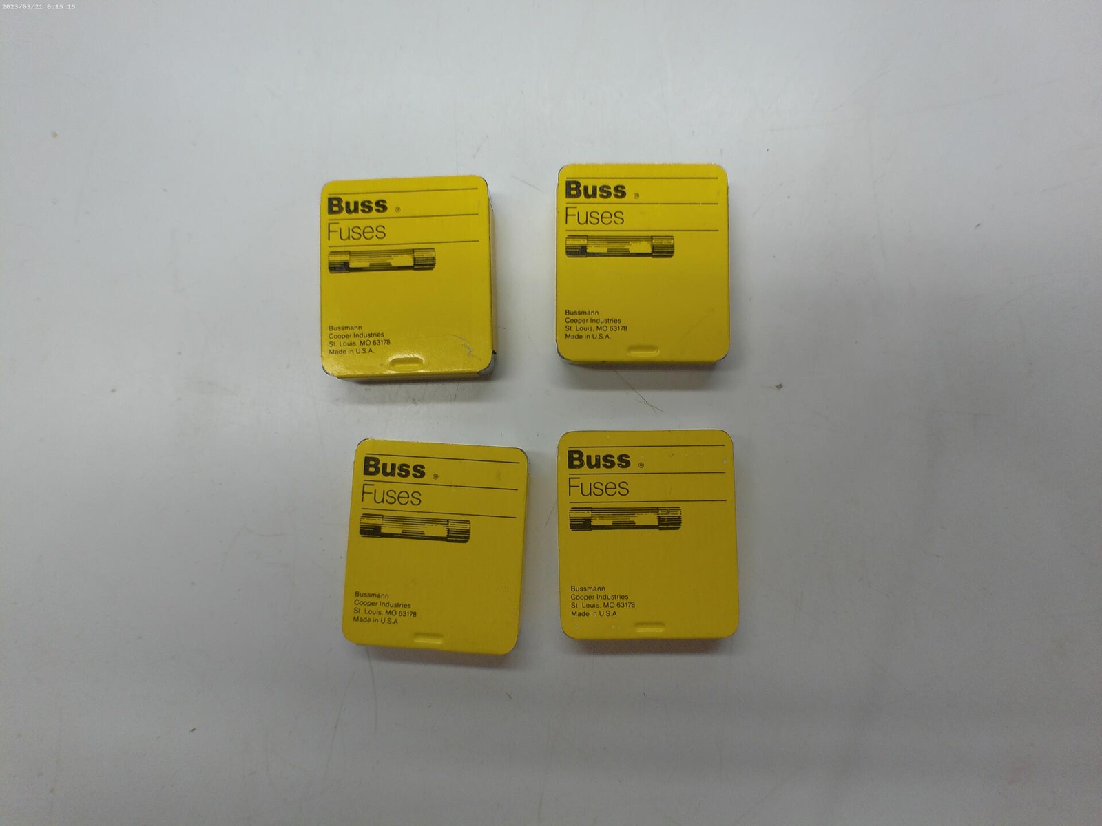 BUSSMANN AGC-1/2 FUSE LOT OF 4 PKG OF 5 NSMP