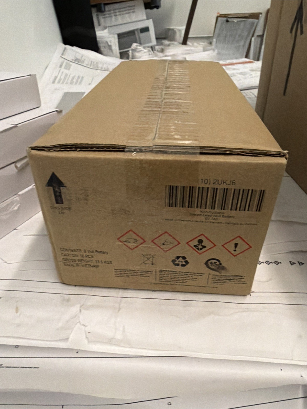 Battery, Sealed Lead Acid, 6V, 7Ah, Faston, Standards: 2Ukj6 sealed box 10 pcs