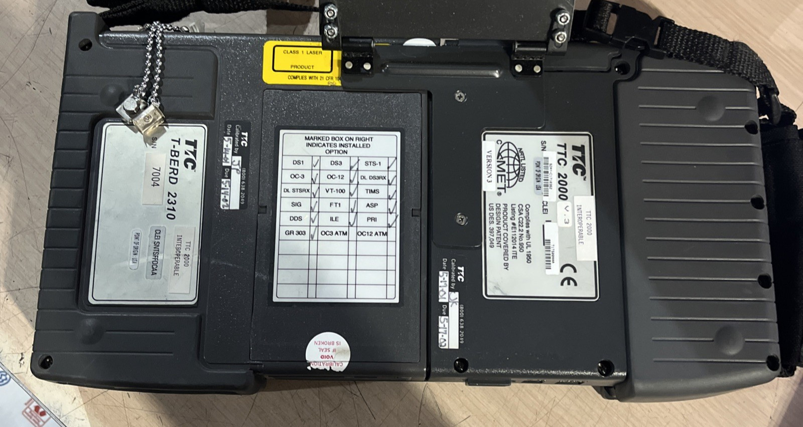 TTC ACTERNA T-BERD 2000 TEST PAD 2000C T-BERD 2310 SIG DDS FT1 ASP PRI TIMS VT-1