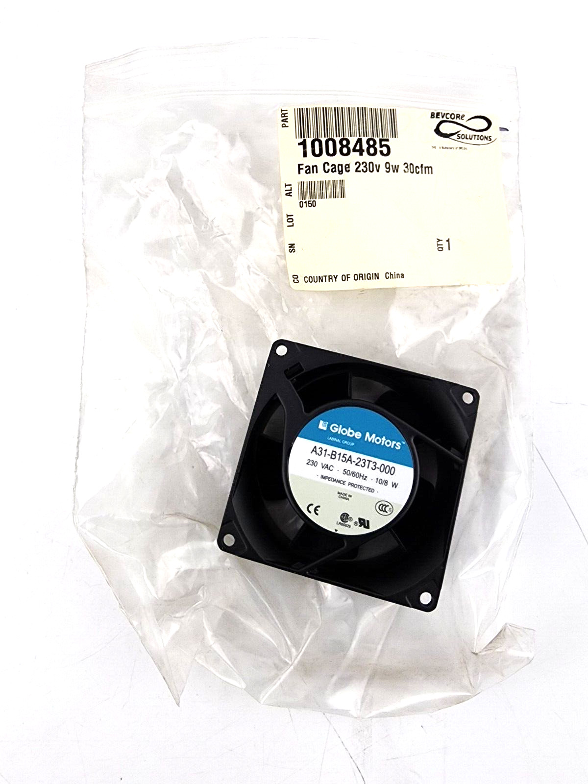 Cornelius 0150 FAN CAGE 230V 9W 30CFM 1008485 FCB OC2 PINNACLE
