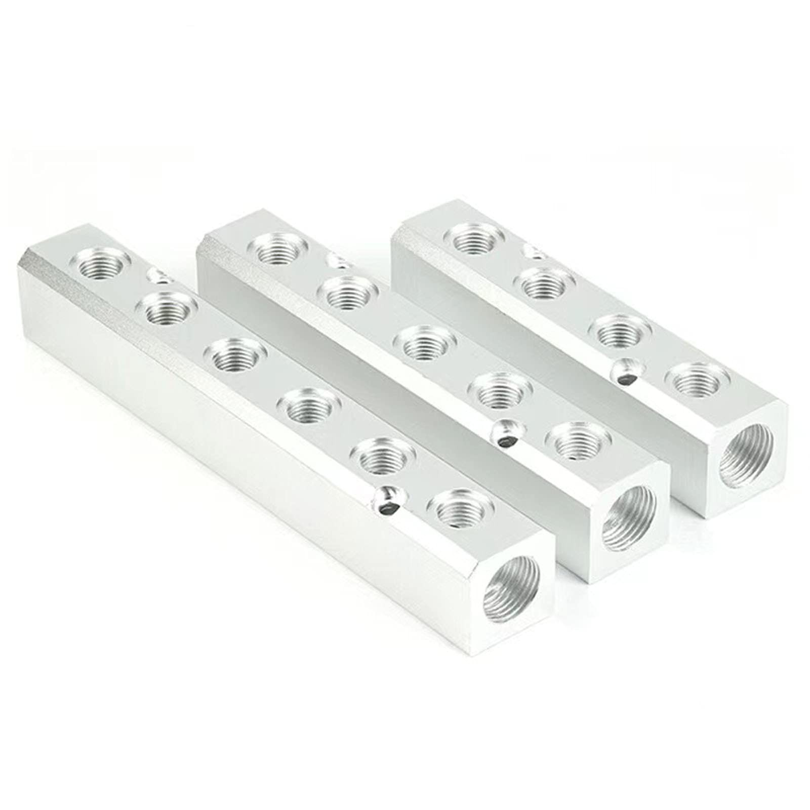 3 Way Pneumatic Manifold Air Distribution Block G1/2 Supply G1/4 Inch Output