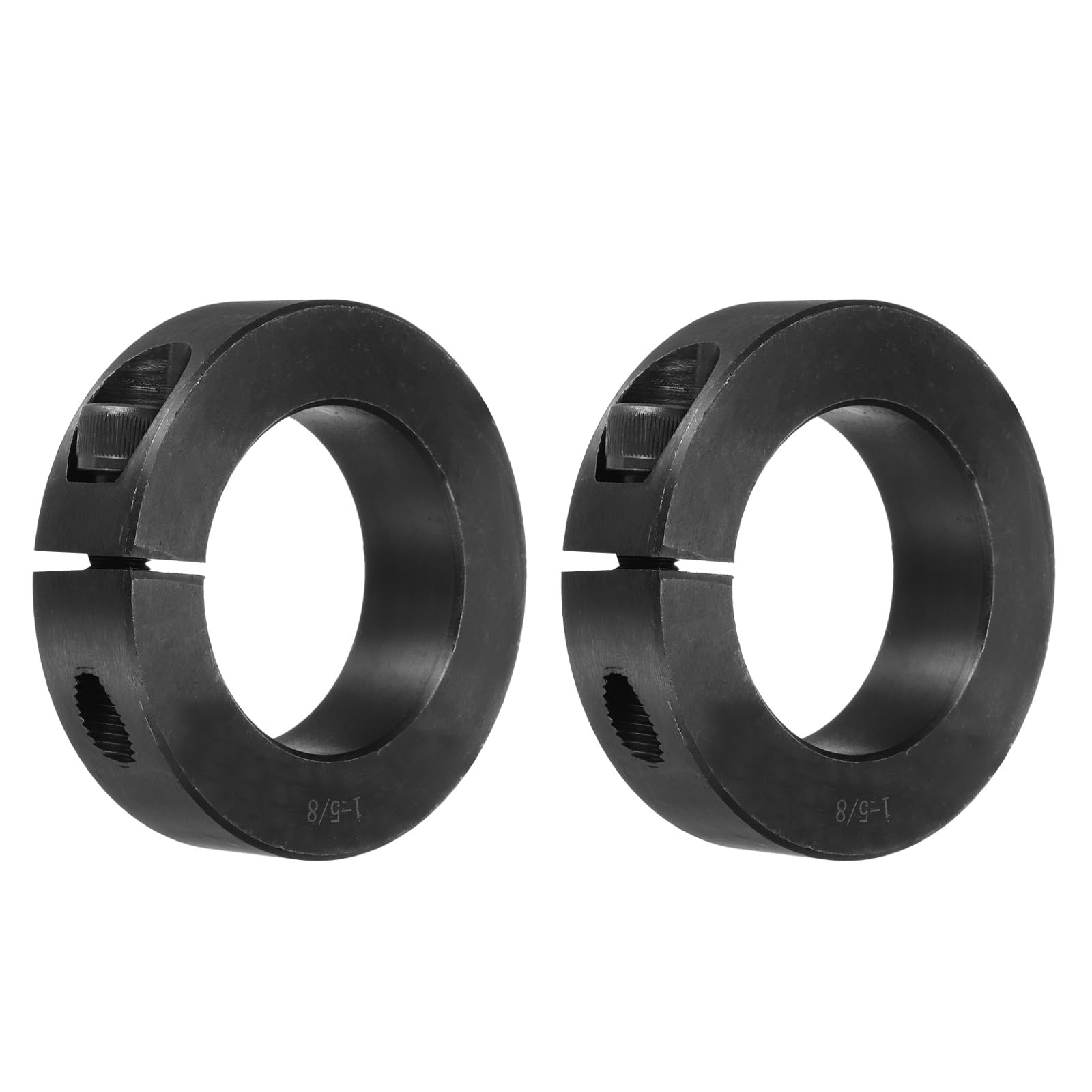 MECCANIXITY Shaft Collar 1 5/8″ Bore Single Split Carbon Steel Clamping Black