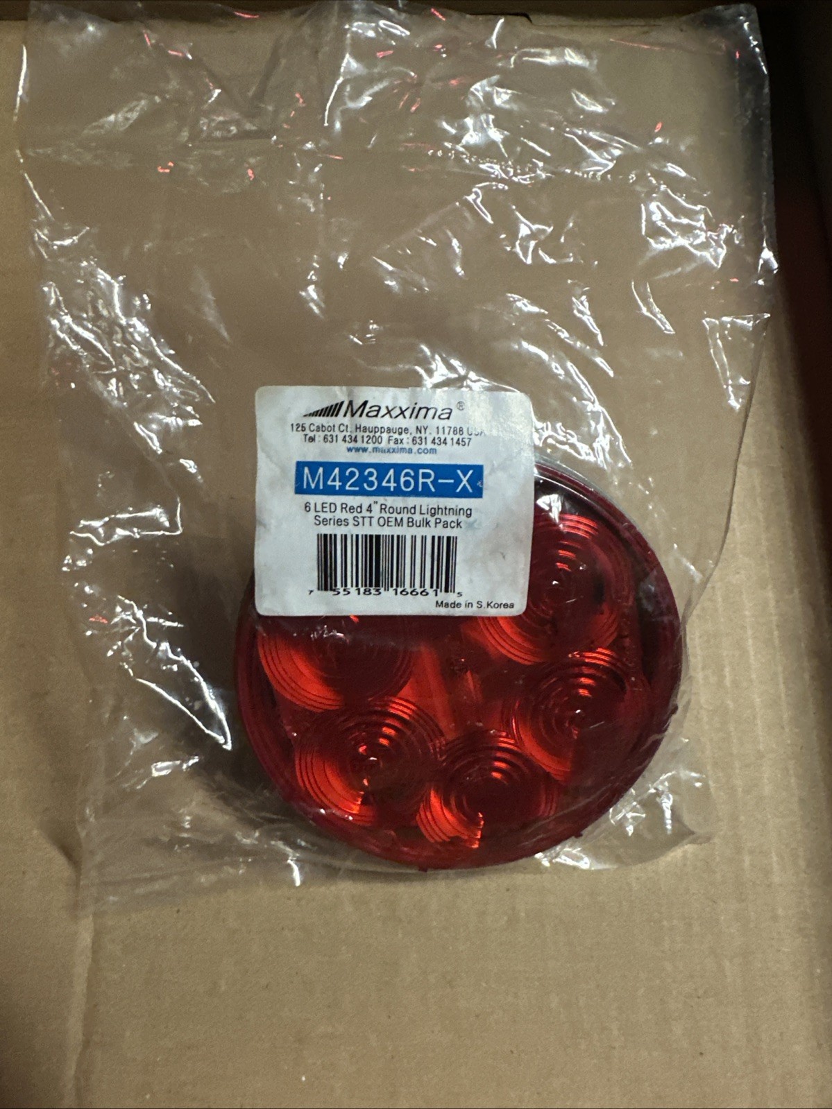 Maxxima M42346r-x Stop/Turn/Tail,4In,6 Led,Round,Red