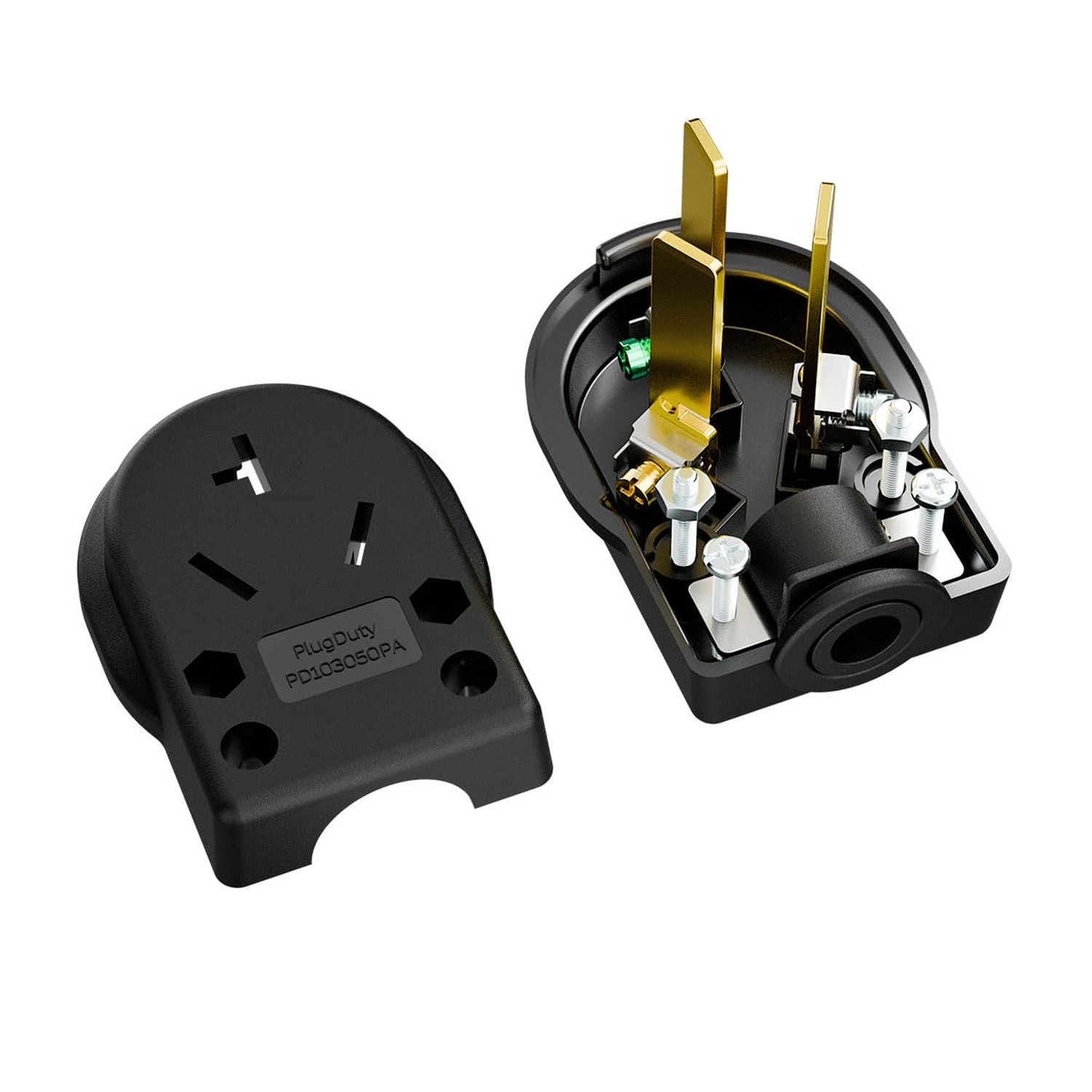 Nema 10-50P 50 Amp 125/250 Volt 3 Pole 3 Wire Grounding Straight Blade Plug f…