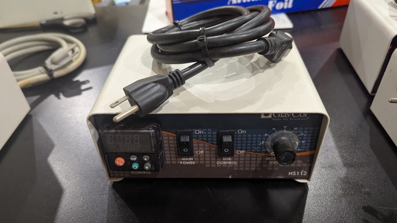 Glas-Col Digital Temperature and Stir Controller 104A HS112 USED