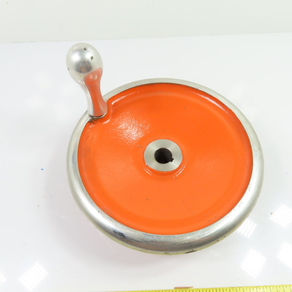 8″ OD Solid Machine Handwheel With Revolving Handle 3/4″ Bore