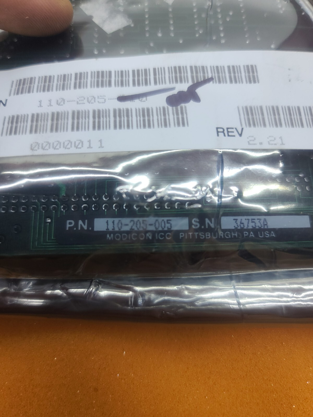 MODICON CIRCUIT BOARD P.N. 110-205-005. G30