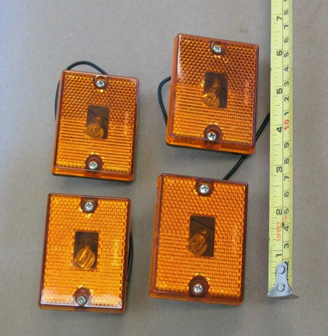 4 PCS RECTANGULAR TRUCK & TRAILER LIGHT SAE AP2 04 DOT, SAEAP204DOT TAILLIGHT