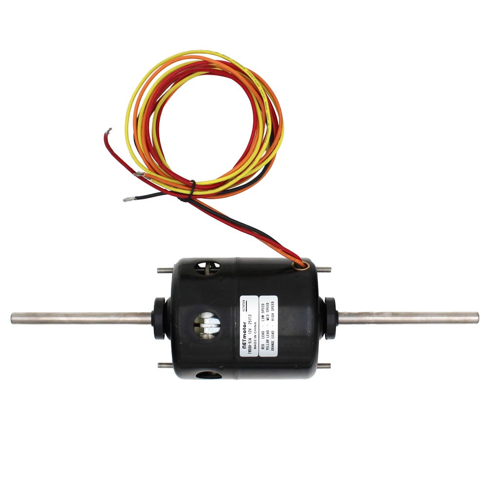 1987399C3 Blower Motor 12V 3/8″x4-1/4″ Double Shaft Rev 3 Speed Vented 4 Wire