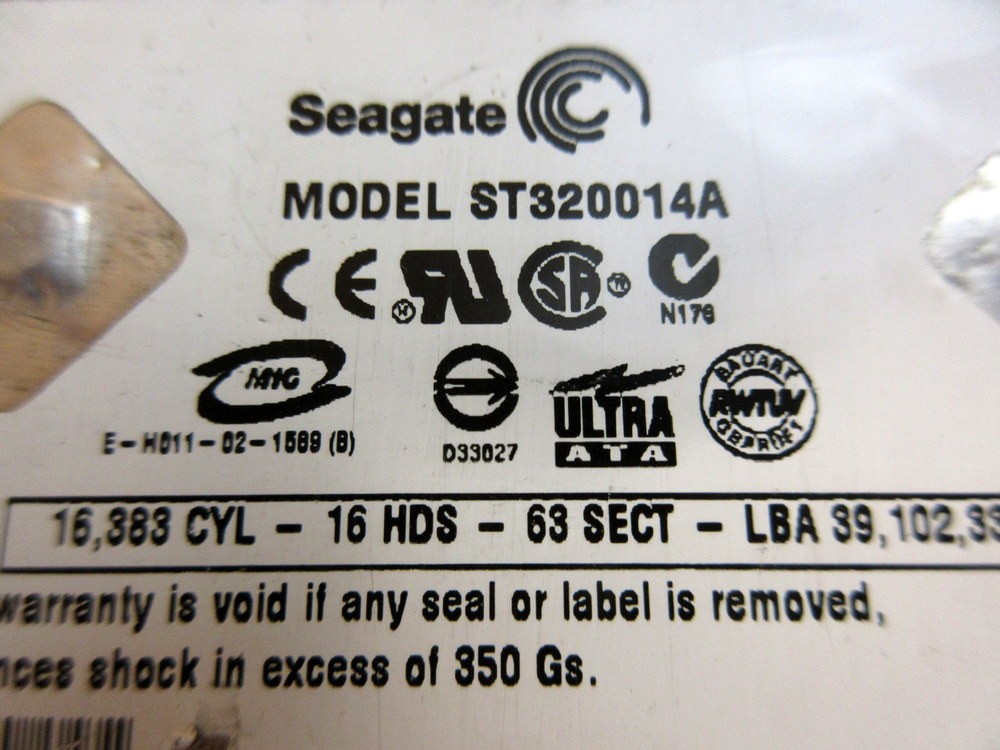 Seagate 9W1021-302 3.5″ HDD ST320014A Non-Refundable