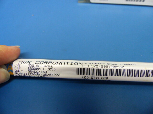 AVX MD015E334MAB Qty of 60 per Lot .33uF 20% 50V Cer Z5U