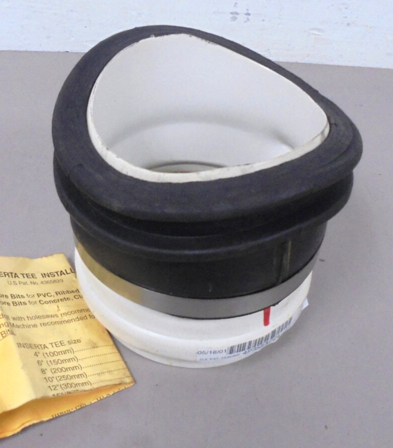 Inserta Tee 4P356AC24 Sewer Line Connector 4″ PVC to 6″ AC