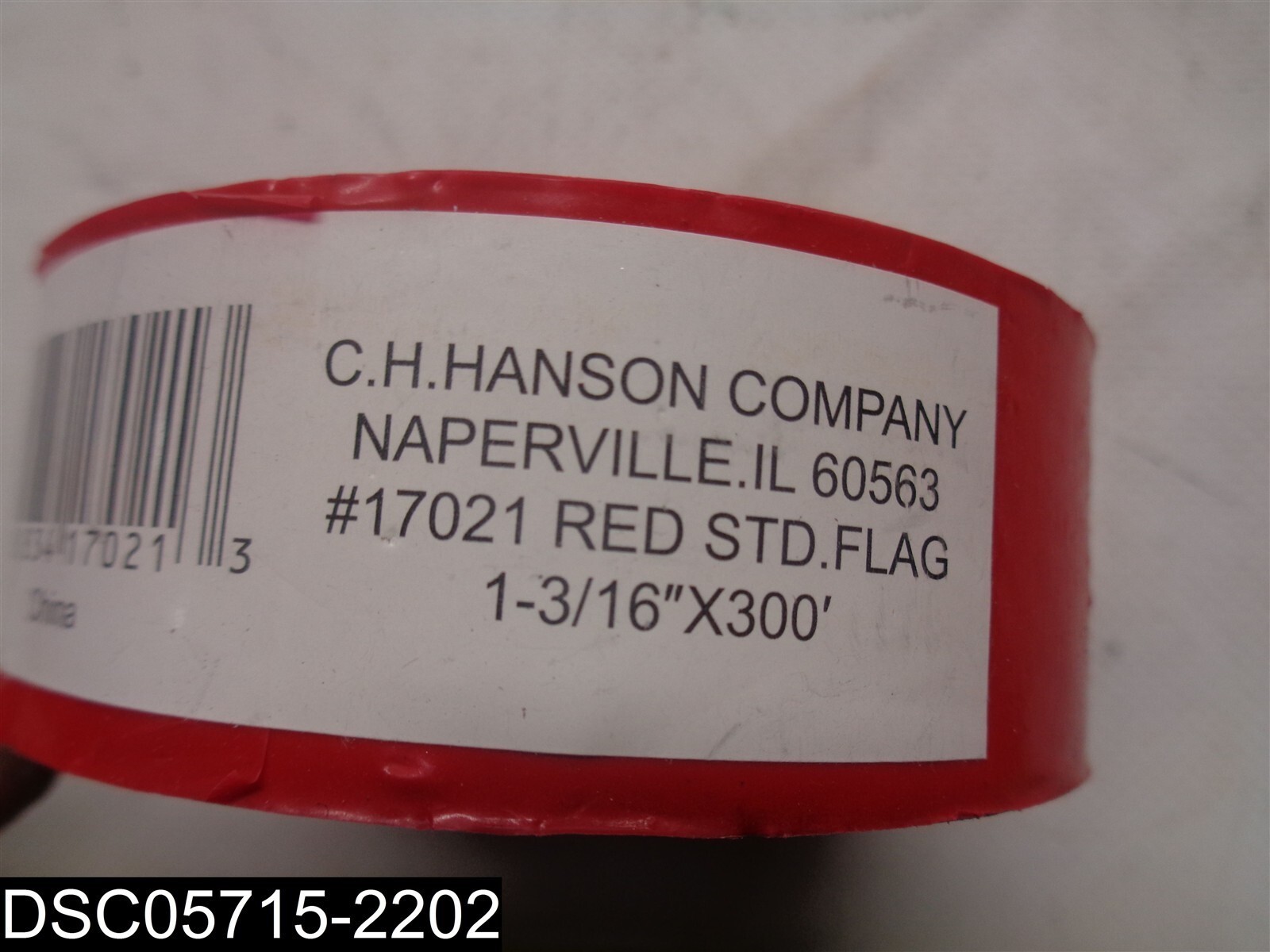 17021 C.H. Hanson Company 1-3/16″ X 300′ Red STD Flag Tape