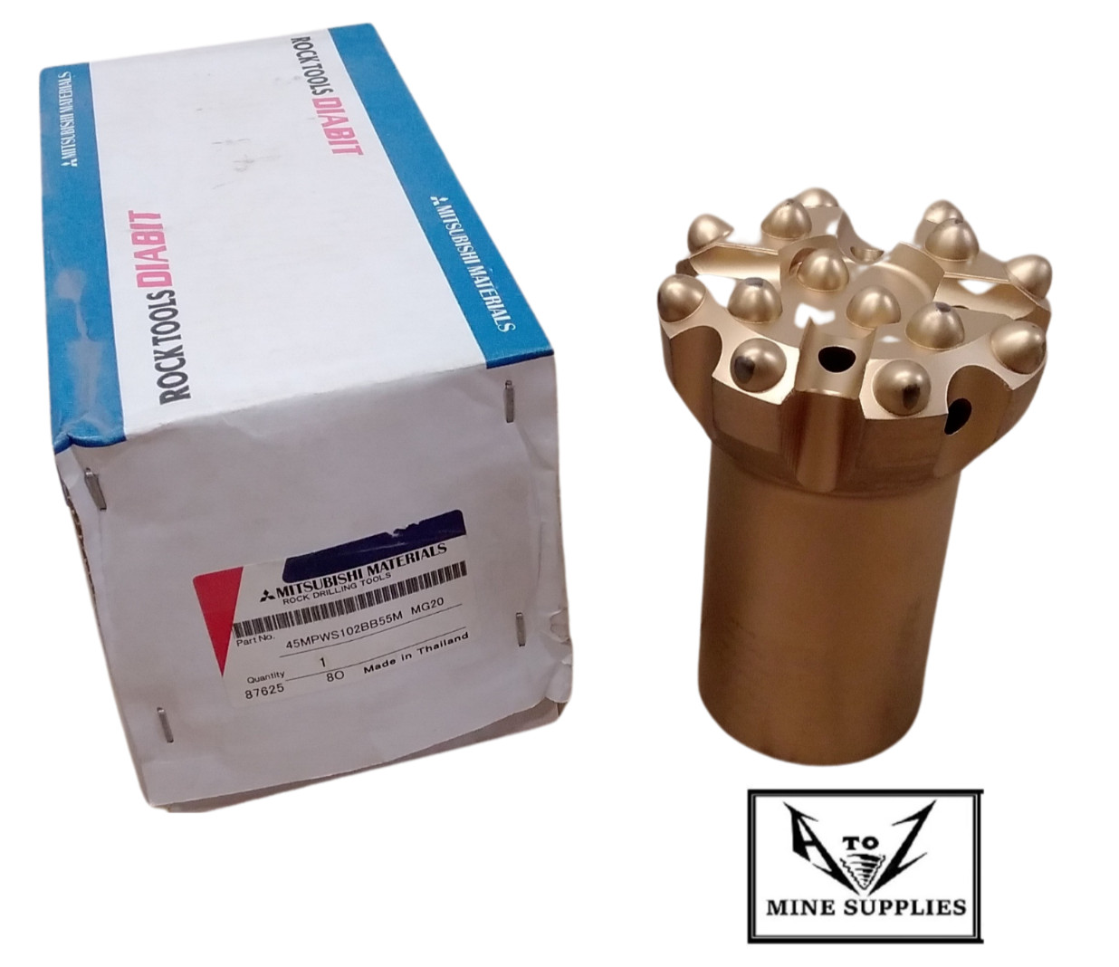 Mitsubishi DiaedgeT45 4″ (102mm) DC Ballistic Button Drilling Bit 45MP102BB5