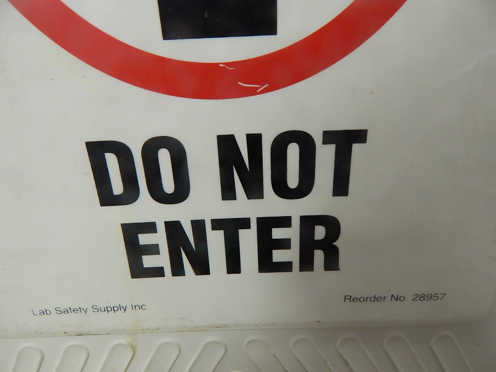NEW Lab Safety Supply 28957 Danger Warning Do not Enter Floor Signs Lot/2
