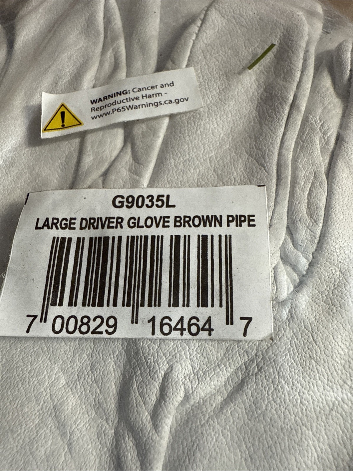 G9035L 12 pair of Large Driver Glove Brown Pipe