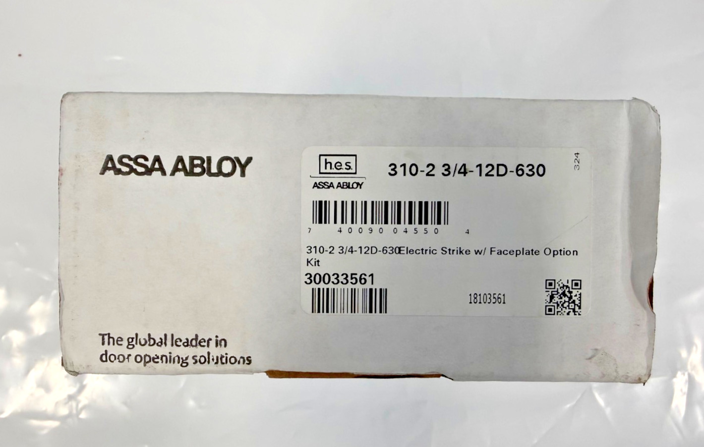 Assa Abloy HES 310-2 3/4 12D 630 Electric Strike,12VDC,SS,1500 lb. 45DJ24