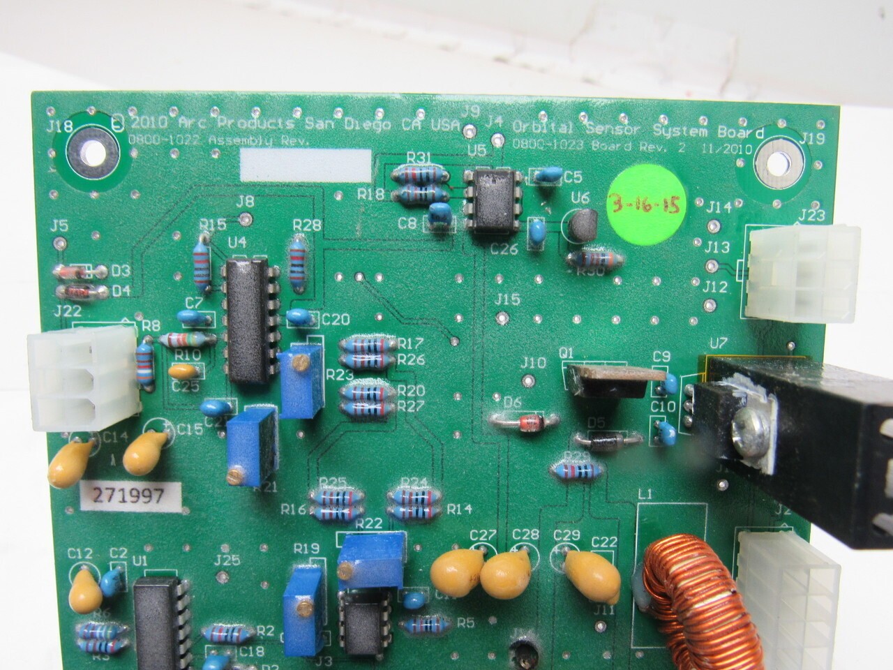 Arc Products 0800-1023 Rev 2 Lincoln Welder Apex Orbital Sensor System Board