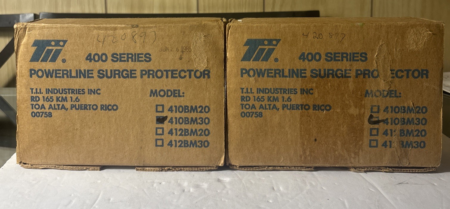 Lot Of 2 TII 400 series Transient Voltage Surge Suppressor 410BM30