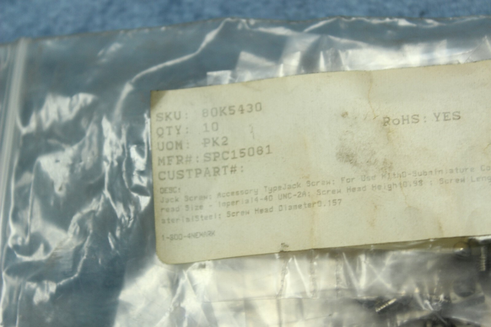 New SPC Technology SPC15081 (Lot of 10 screw sets)