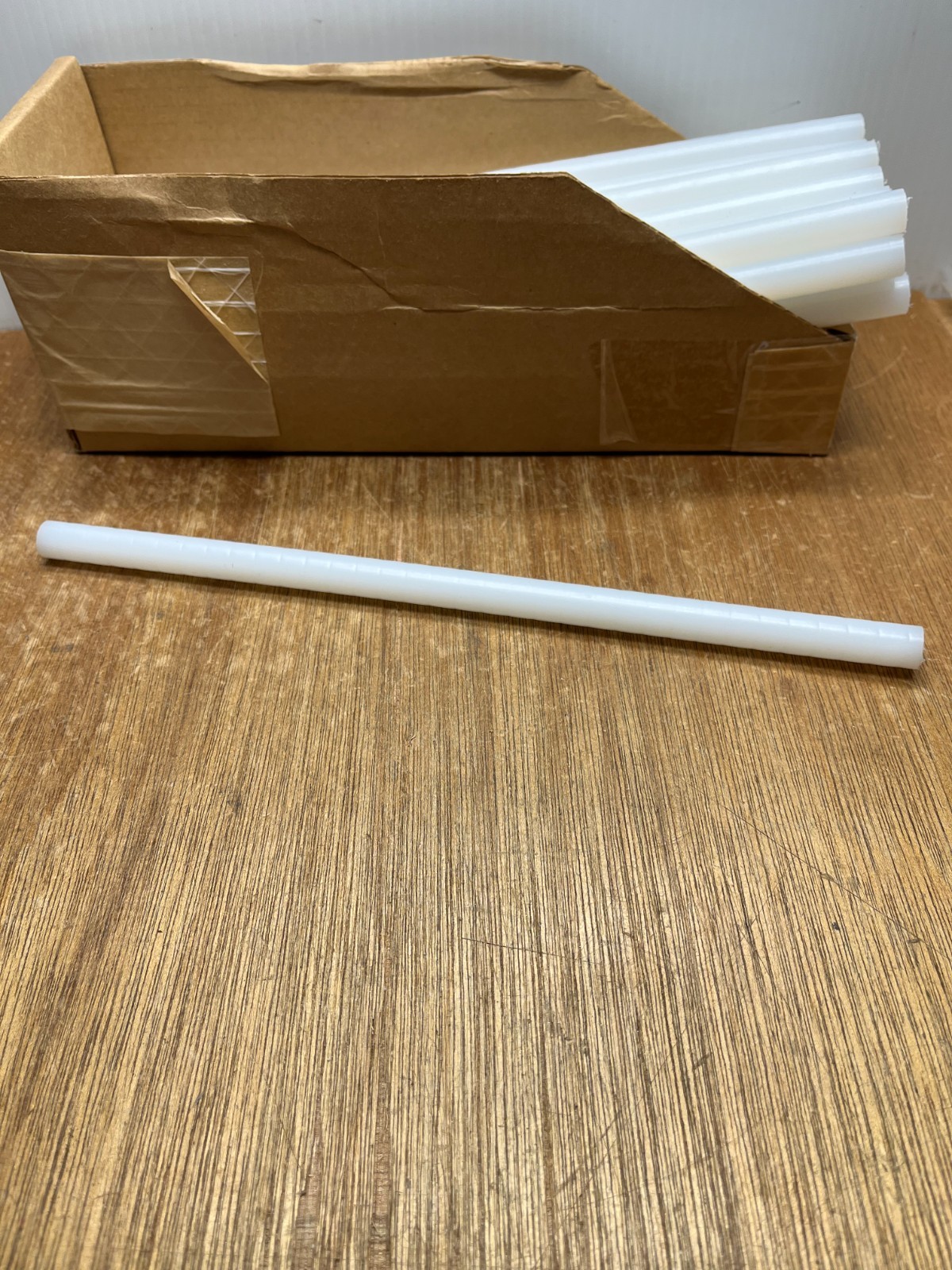 1/2″ X 12″ UHMW PE Polyethylene Plastic (.548″ Actual Dia.) Round Rod White USA
