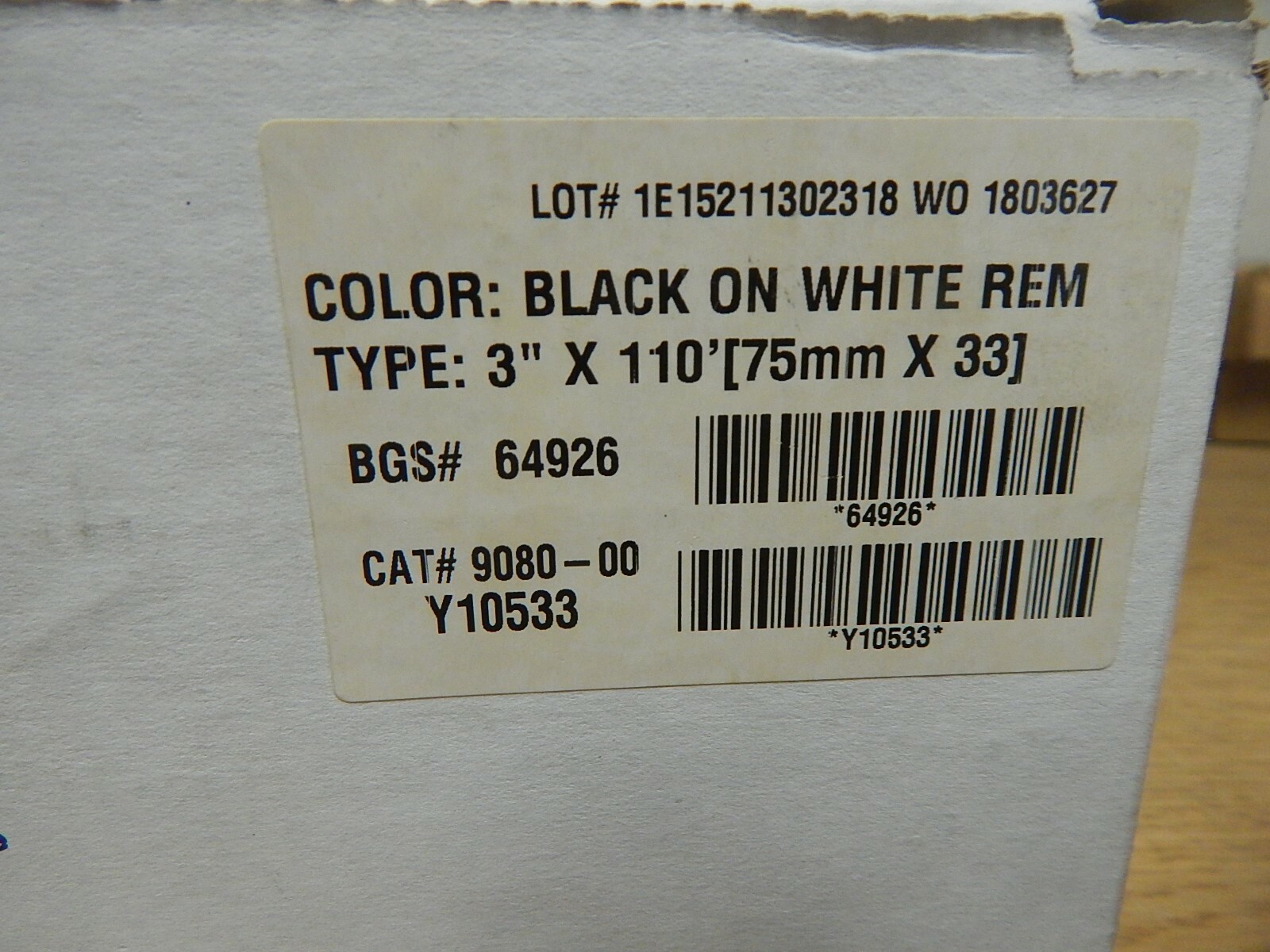 NEW Supply Cartridges 9080-00 Label & Sign Maker Y10533 3″x110′ *FREE SHIPPING*