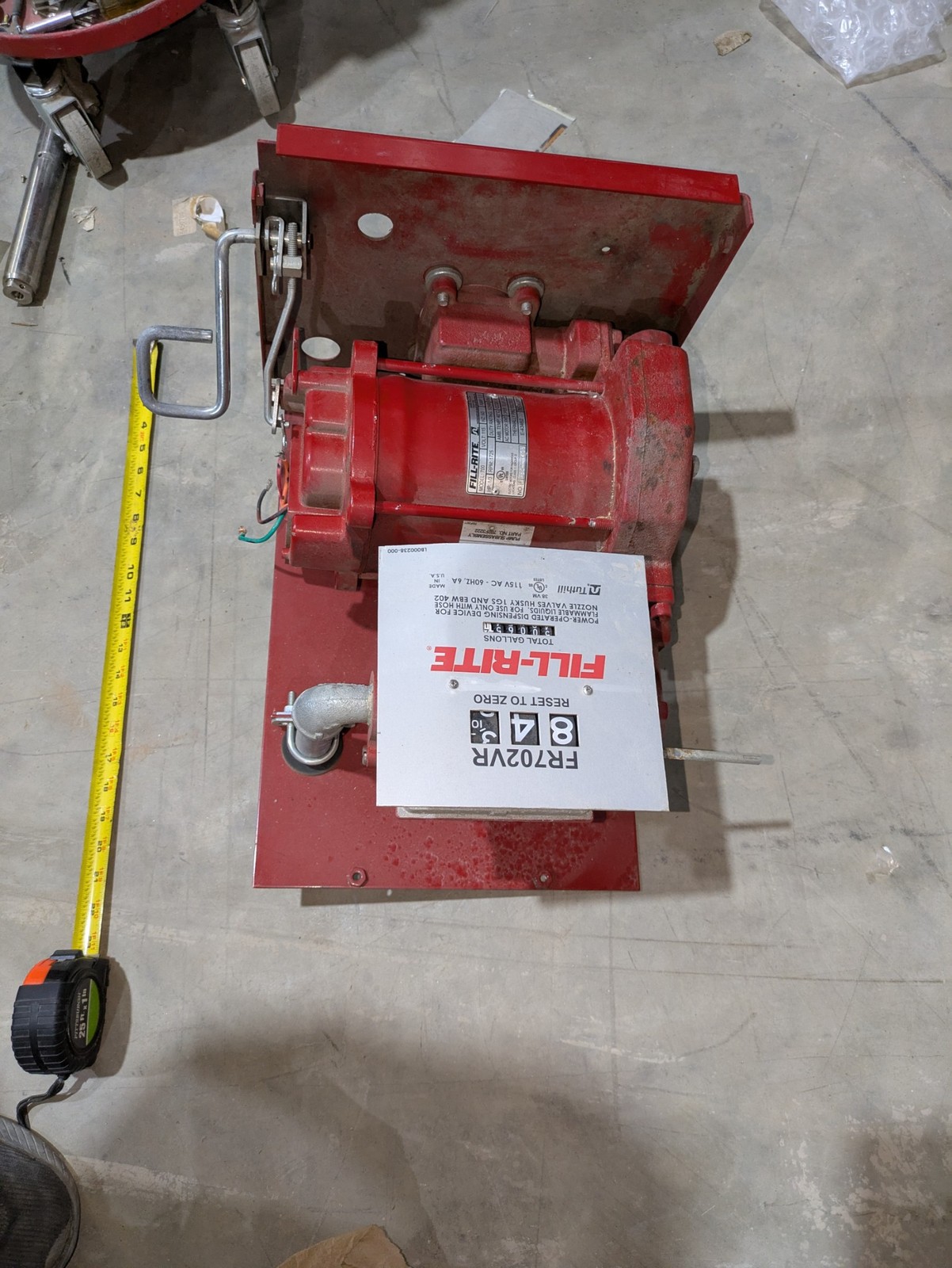 FILL-RITE FR702VR 115VAC 60HZ 6A FUEL PUMP