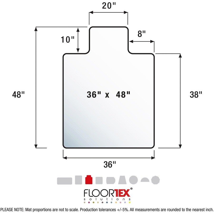 Floortex 319226LV Advantagemat Anti-static Chair Mat 48x36in