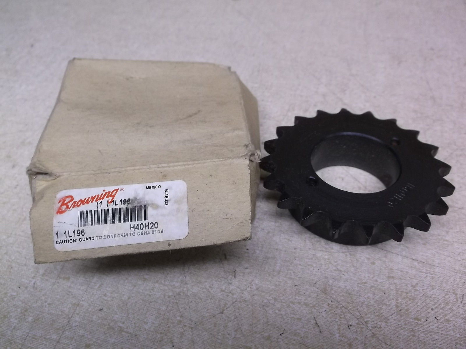 NEW Browning H40H20 1L196 1-5/16″ Bore 20 Teeth Sprocket *FREE SHIPPING*