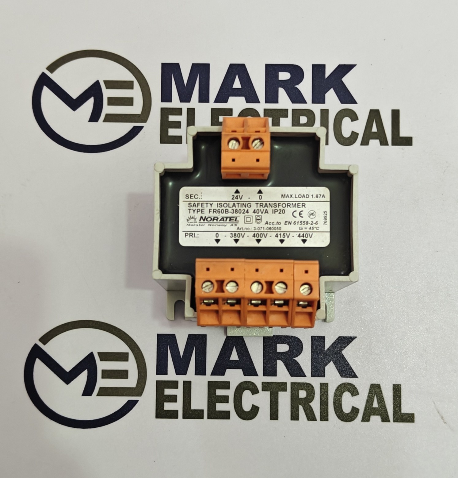 NORATEL FR60B-38024 SAFETY ISOLATING TRANSFORMER IN 440VAC OUT 24VAC 40VA