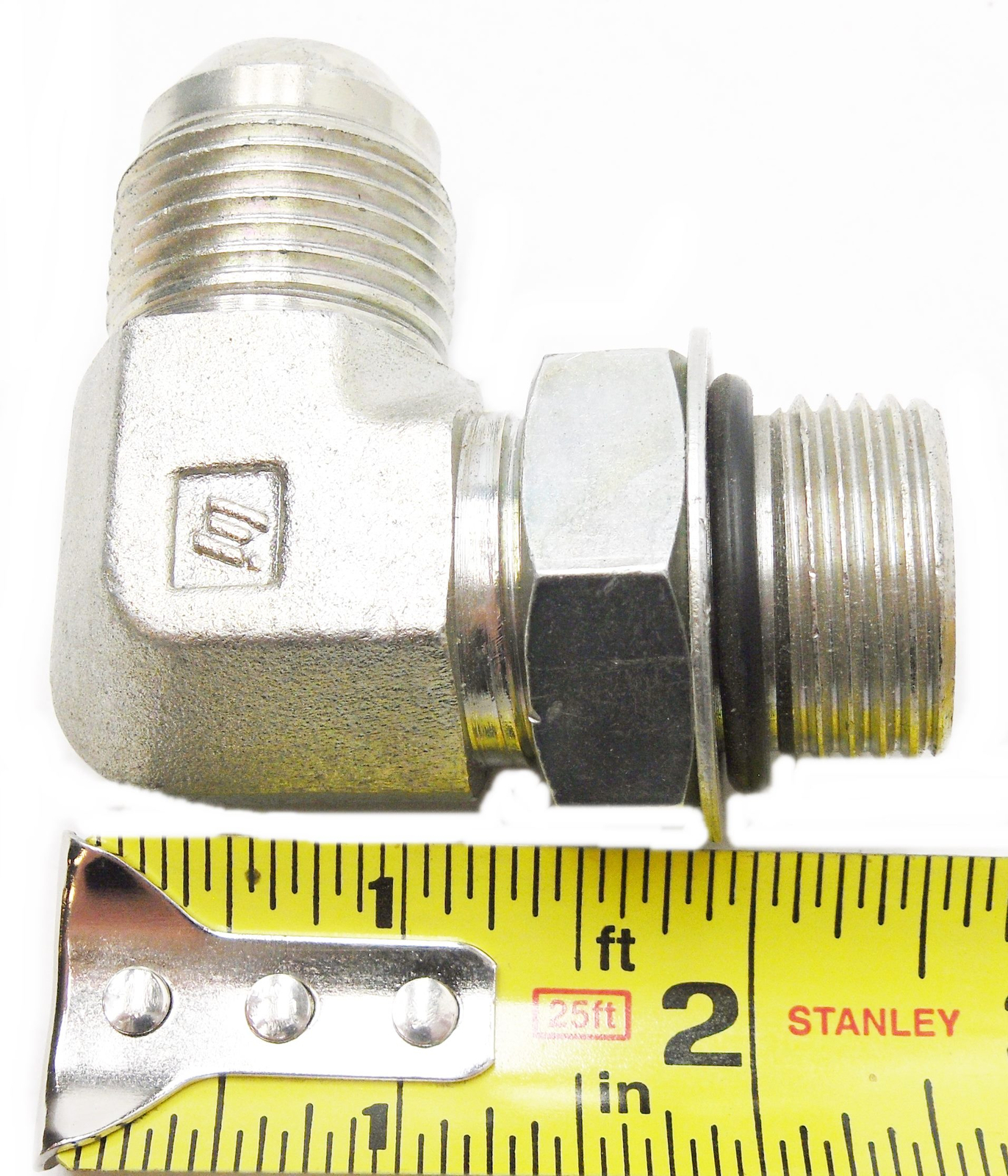 LOT OF 4 NEW HYDRAULIC ELBOW MALE JIC O-RING, 90 DEGREE, STEEL