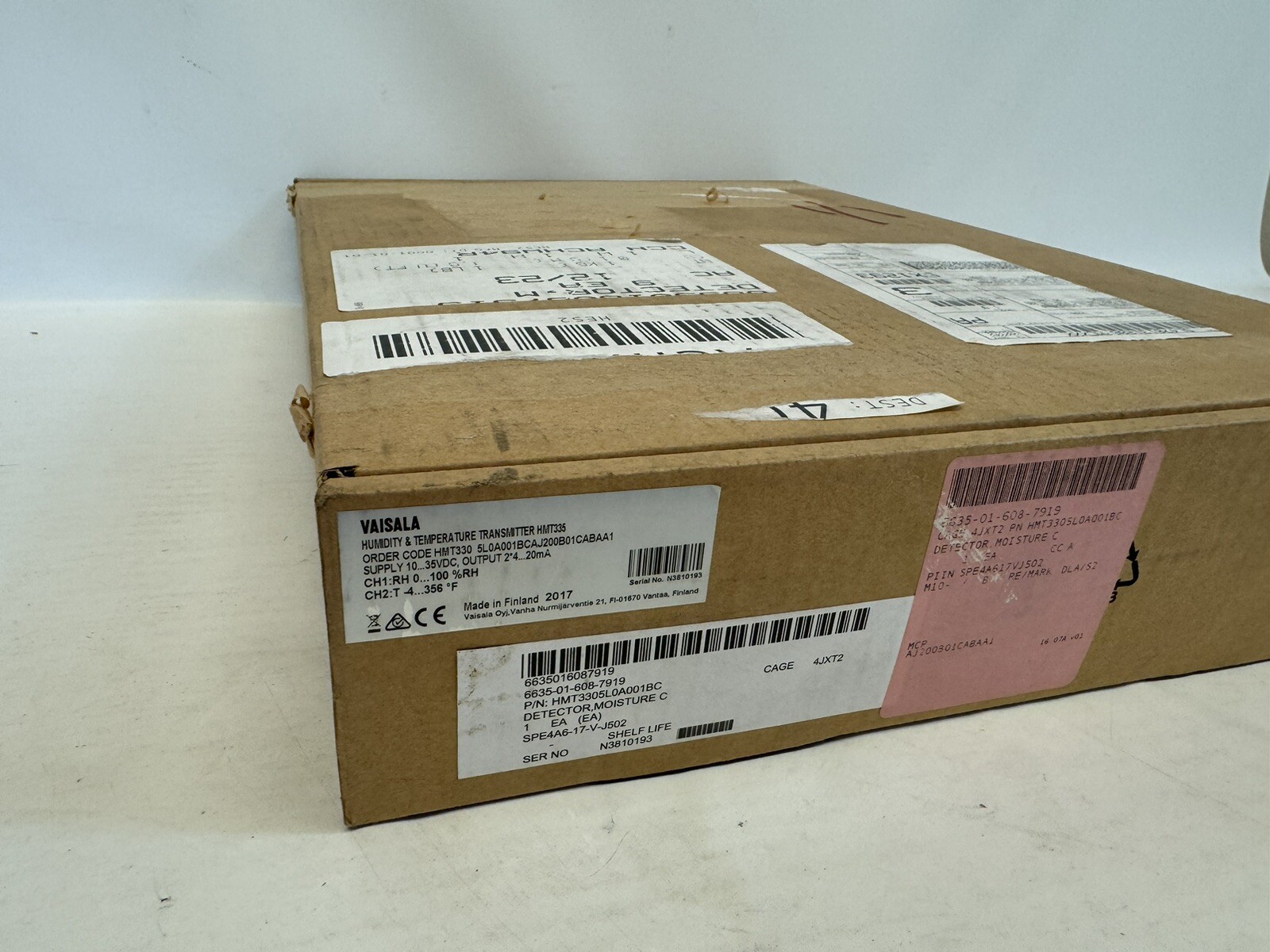VAISALA HMT335 Humidity & Temp. Transmitter 10-35VDC ~ 5L0A001BCAJ200B01CABAA1