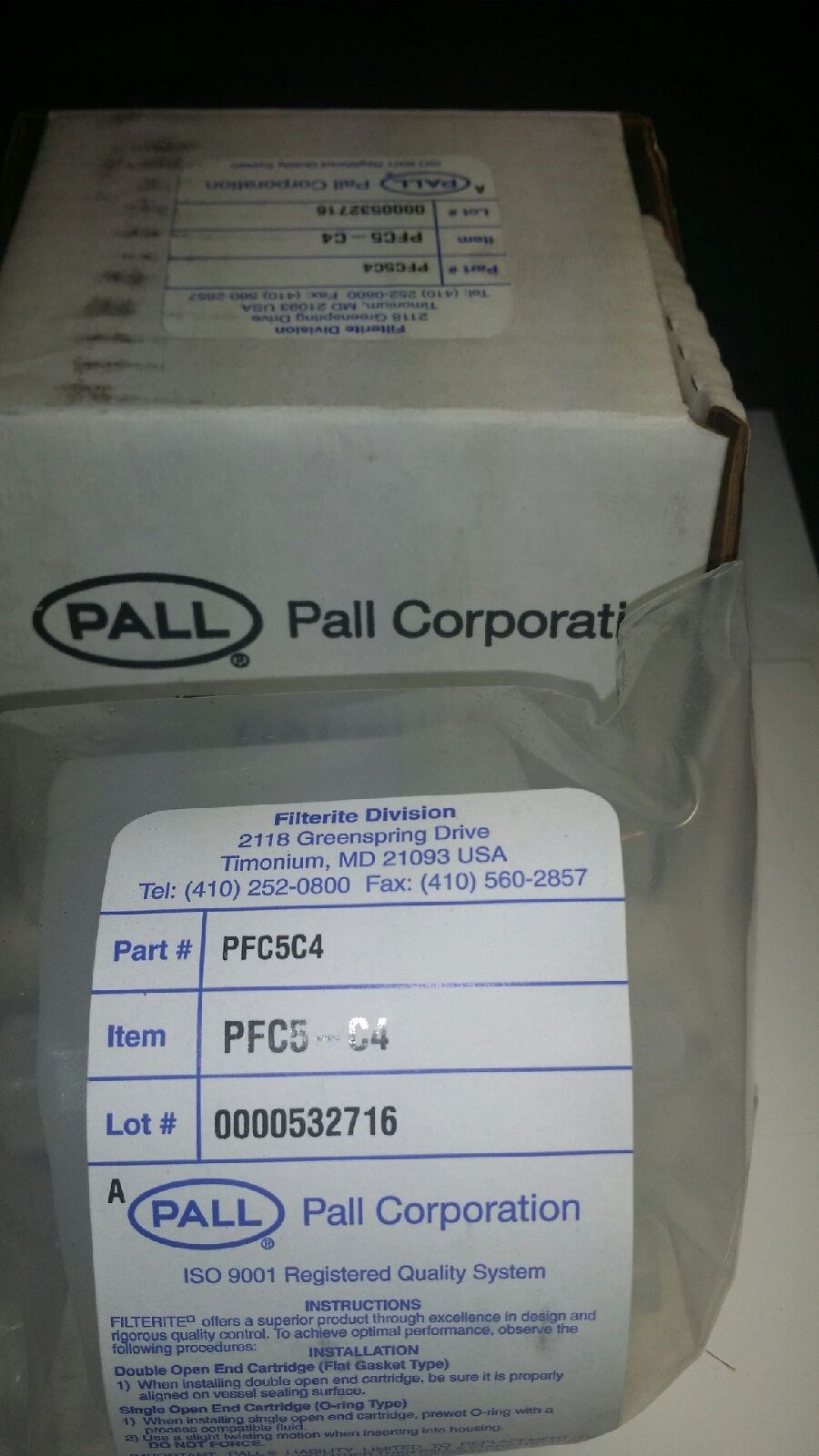 Pall – PFC5C4 – PFC5-C4 POLY-FINE PFC CAPSULE FILTER