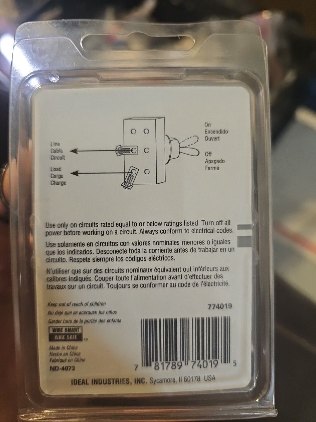 774005 Heavy Duty Toggle Switch, DPST Poles, On-Off Spade, 1.30″ x 0.76″ x 0.80″