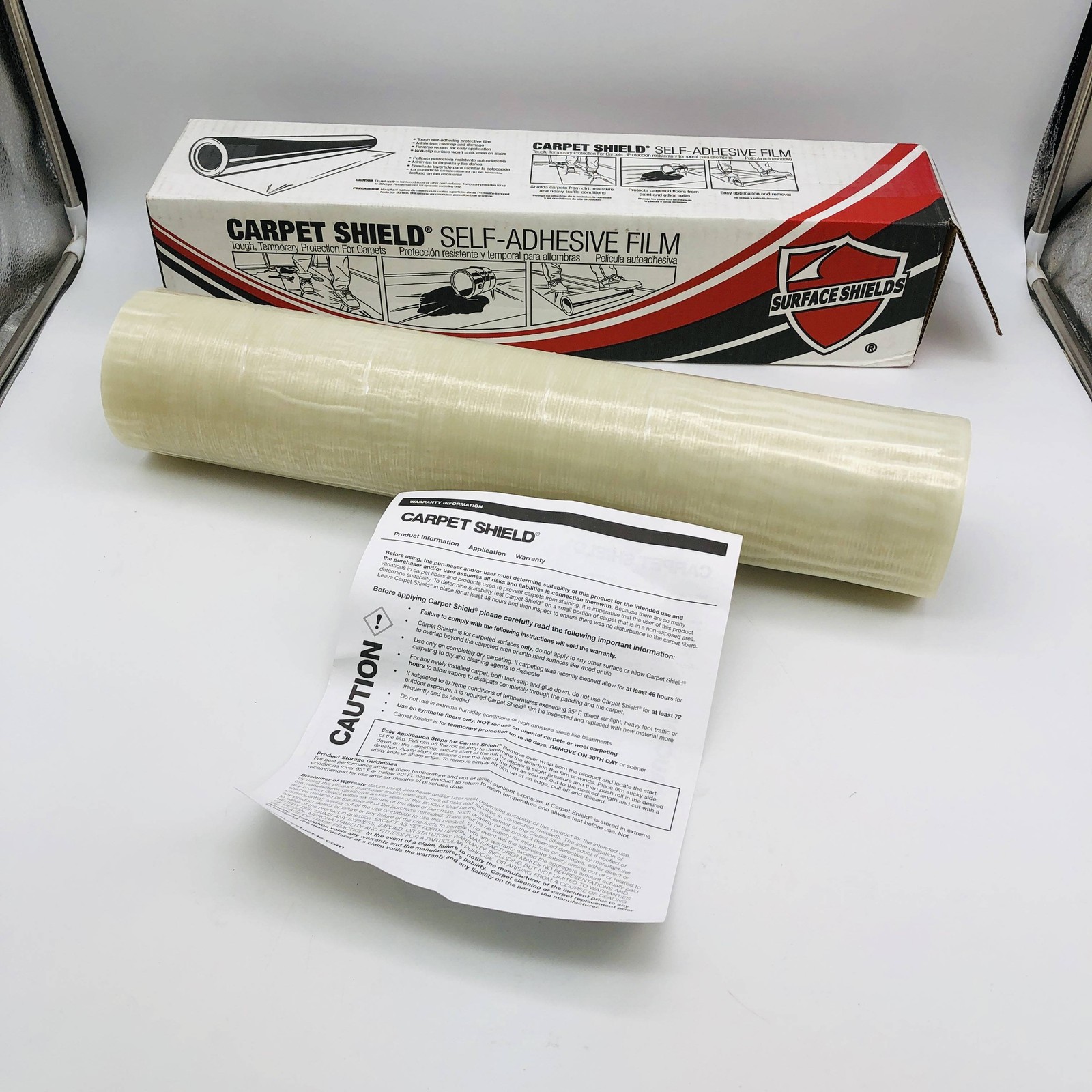 Surface Shield CSR21300 Carpet Film Self Adhesive 21″ x 200′ for 350 Sq Ft