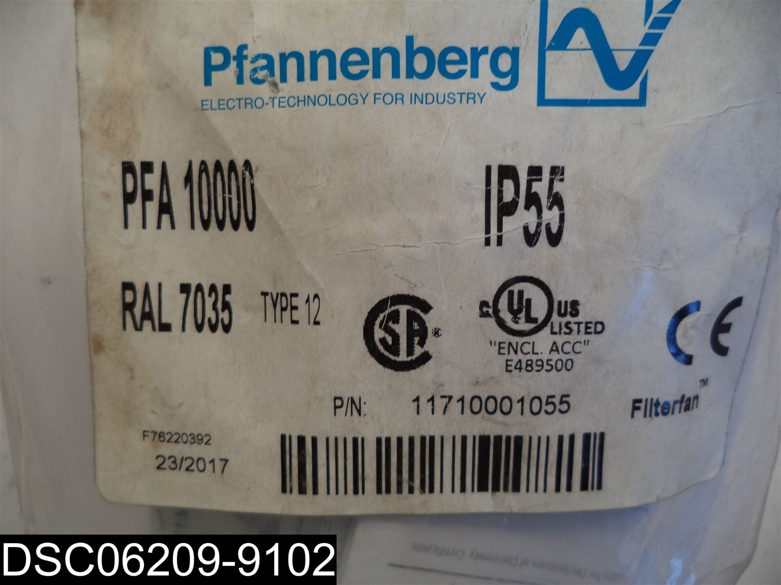 HARDWARE ONLY for Pfannenburg PFA 10000 Type 12 Fan Filter Light Gray