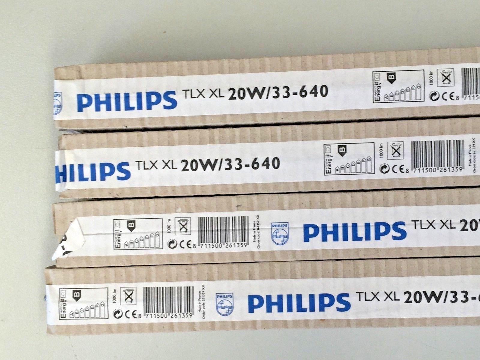 Philips TLX XL 20W/33-640 20W Fluorescent 1 Pin 2 Ft Mercury Tubular Lamp x4