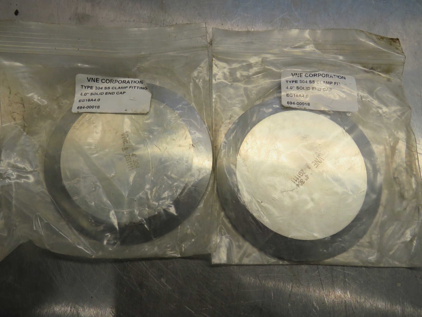 VNE 304SS End Cap EG16A4.0 Lot of 2! ZG1111/694-00018