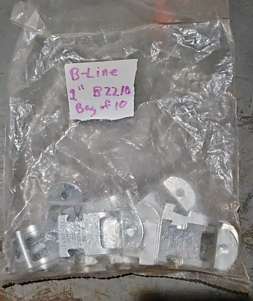 (Bag of 10 Sets) B-Line 1″ STD B2210 Conduit Clamps 1.125-1.375, OD *LOW PRICE*