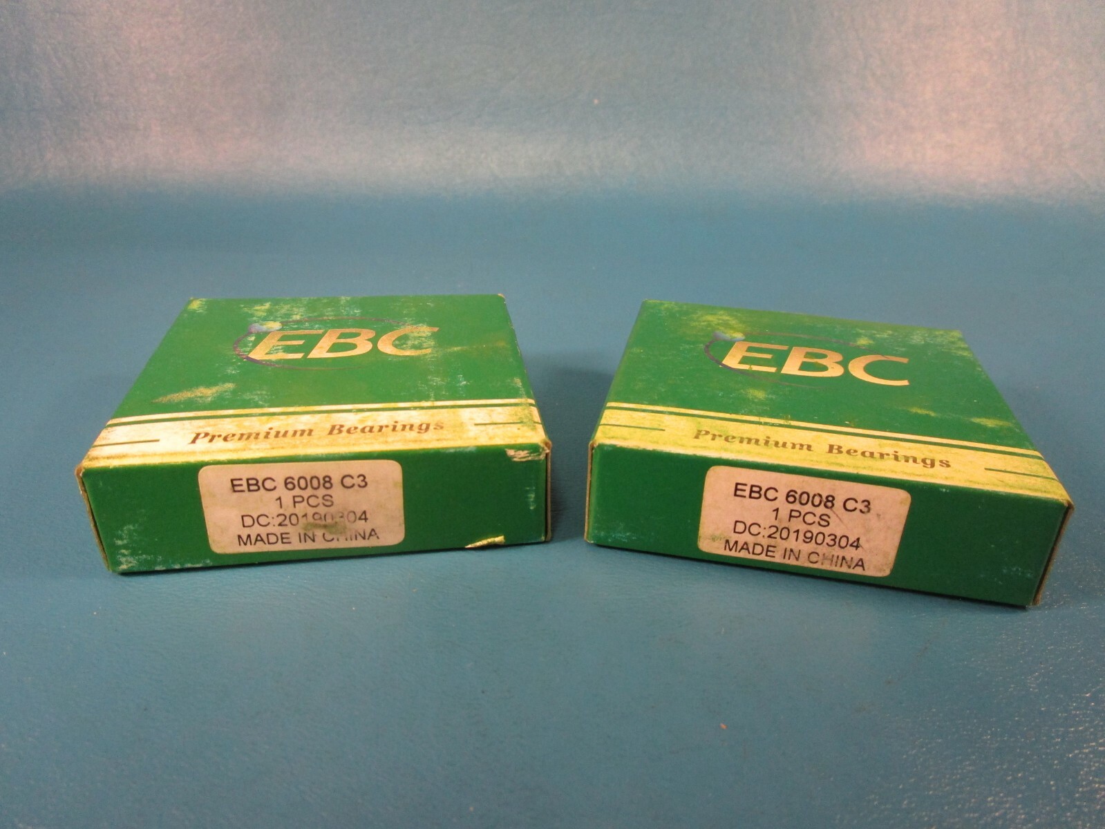 Lot of 2 EBC 6008 C3, Single Row Ball Bearings, 40 x 68 x 15mm (NSK, NTN, SKF)