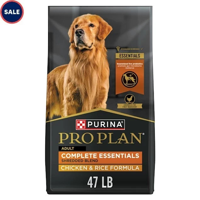 Purina Pro Plan Chicken and Rice Dry Dog Food Formula with Probiotics, 47 lbs