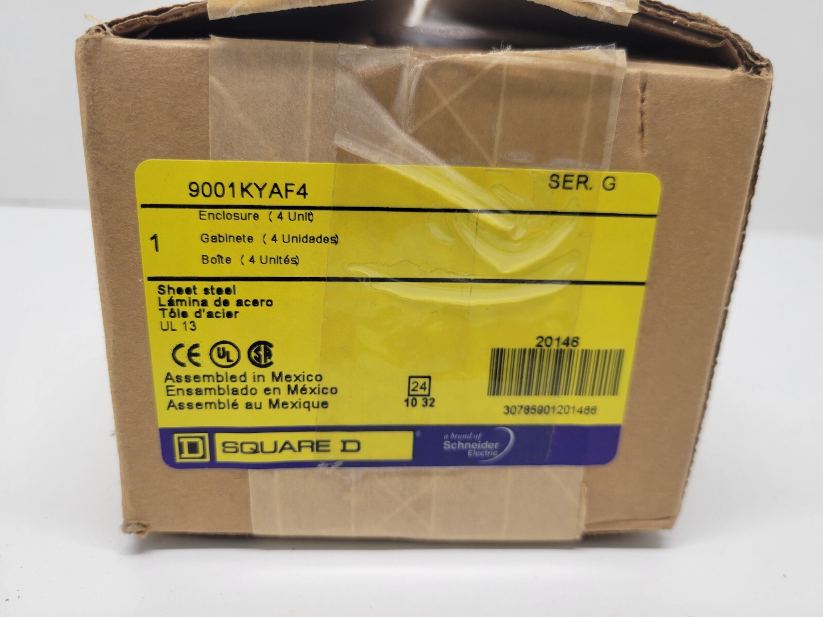 NEW IN BOX! SQUARE D 4 UNIT PUSH BUTTON CONTROL STATION 9001KYAF4