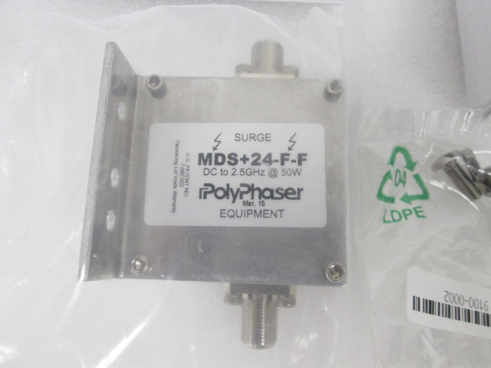 POLYPHASER MDS+24-F-F POLYPHASER 100KHZ 2.5GHZ PASS COAX PROTECTOR
