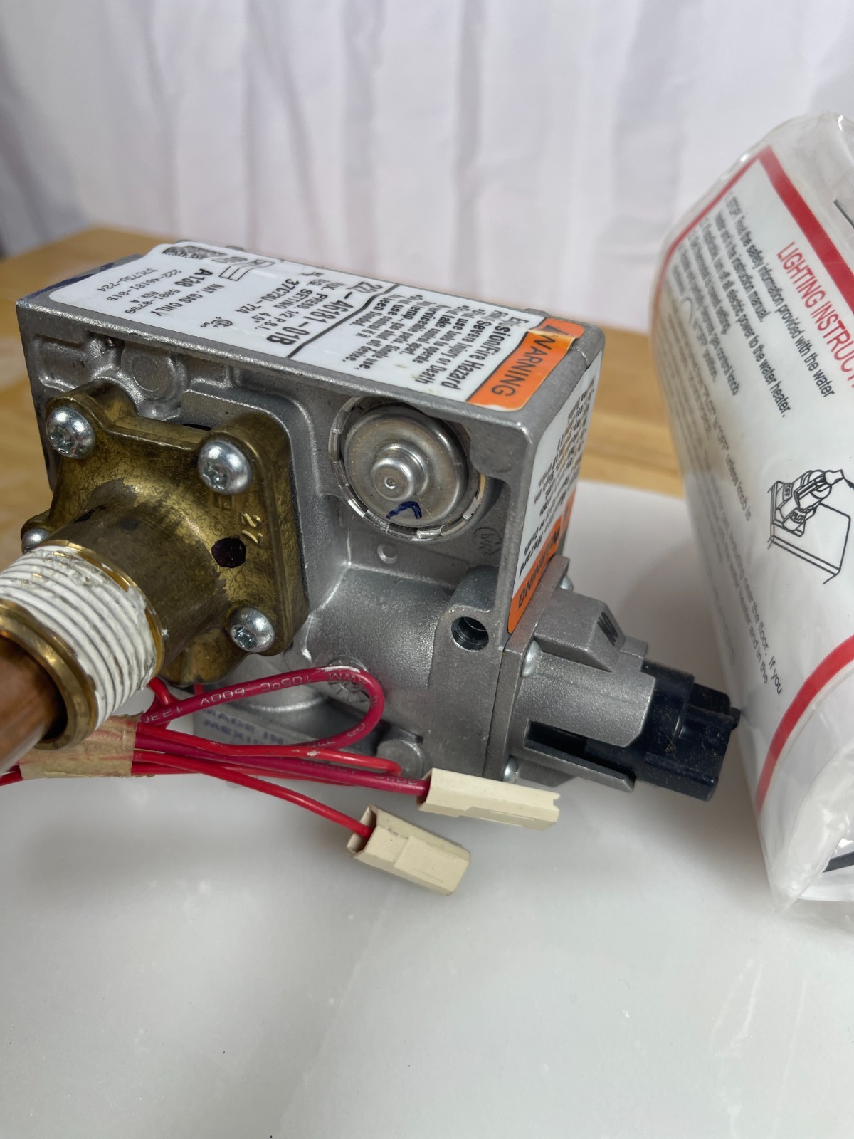 Bradford White 222-46181-01B NG Water Heater Gas Valve OEM