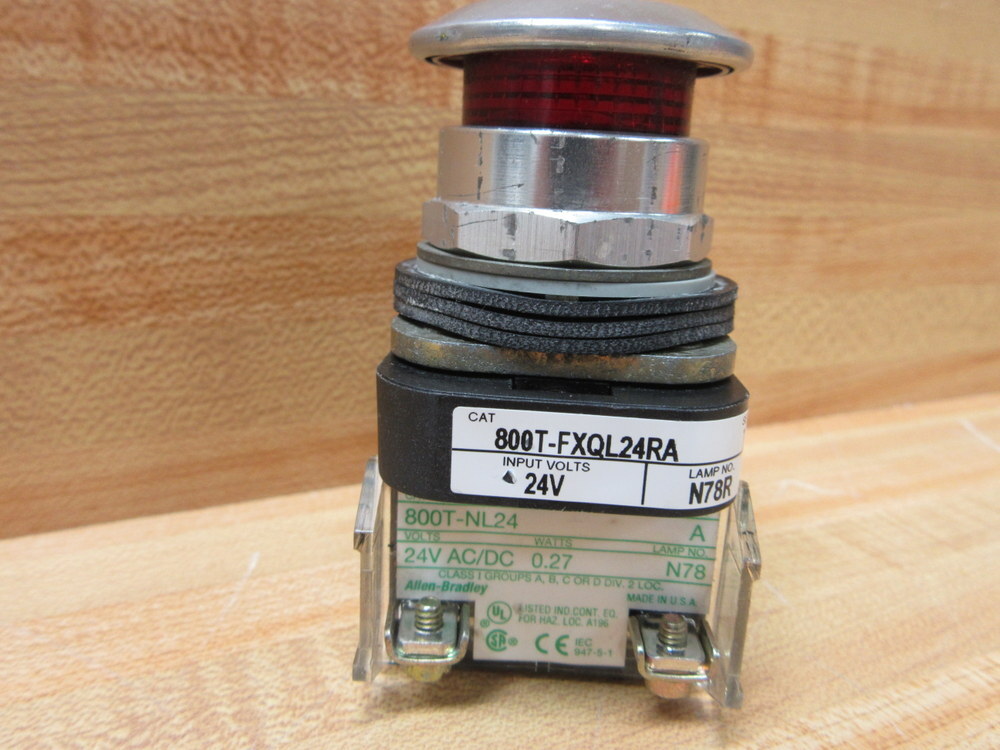Allen Bradley 800T-FXQL24RA Button 800T-NL24 800T-XA