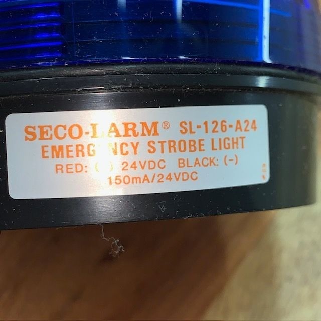 Seco-Larm Enforcer Xenon Strobe Light, 24VDC Blue Lens SL-126-A24Q/B