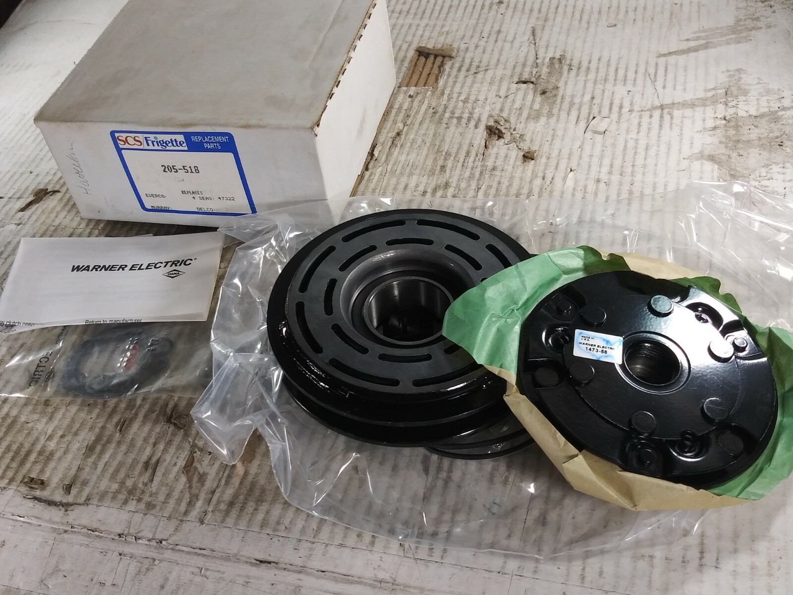 1 NEW FRIGETTE 205-518 A/C COMPRESSOR CLUTCH ASSY NIB ***MAKE OFFER***