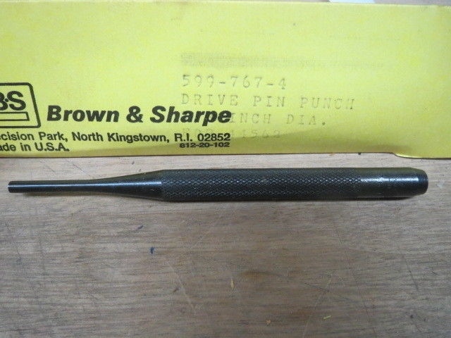 1/8 X 4 DRIVE PIN PUNCH 3 PCS BROWN & SHARPE NO. 599-767-4 (LL1023)