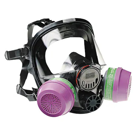 Honeywell North 7600 Series Silicone Full Facepiece Respirator M/L